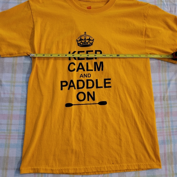 Keep Calm and Paddle On T-Shirt, Yellow - Picture 4 of 5